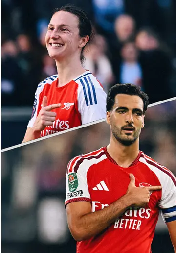 Mikel Merino 🤝 Lotte Wubben-Moy Celebrating goals for The Arsenal in BSL 🤟 #a…