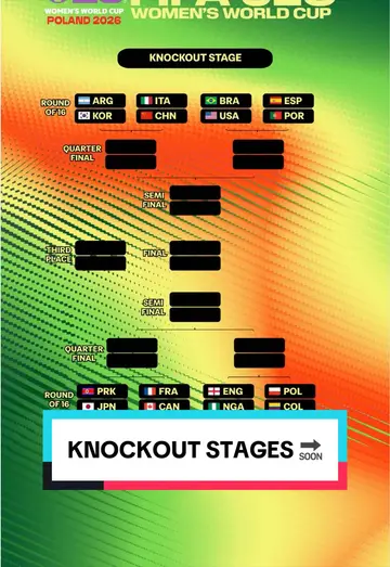 FIFA #U20WWC Group Stage ✅ Knockout Stage 🔜
