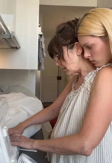 Quick set of window treatments with mom