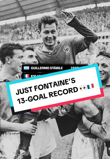 Just Fontaine and the unbeaten 13-goal FIFA World Cup record 🇫🇷🌟 #FIFA #FIFA…
