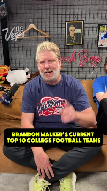 Brandon Walker’s Current Top 10 College Football Teams @Las Vegas 🏈