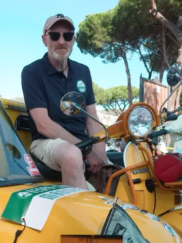 Your passion for Vespa never stops. Neither do we. Meet Volker and Hennes, a fr…