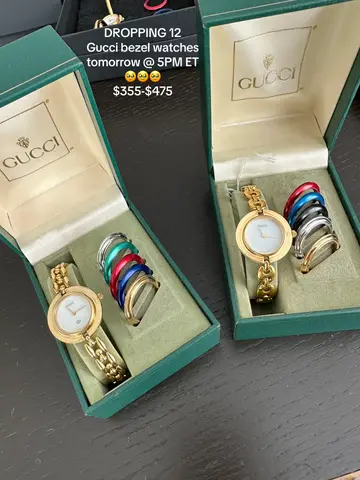 our most anticipated watch drop yet!! 🫶🫣 12 Gucci bezel watches in all differ…