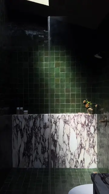 One of my favorite parts about being an interior designer is bathroom remodels…