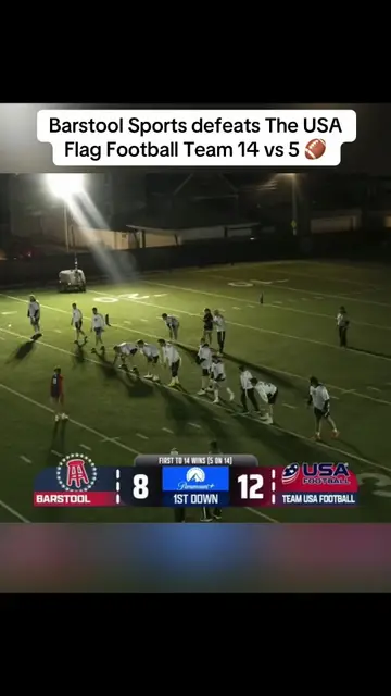 ITS FINALLY OVER BARSTOOL SPORTS HAS DEFEATED TEAM USA 🇺🇸 #nflfootball #flagf…