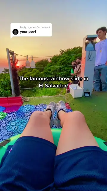 Replying to @jettezn #POV of the famous rainbow slide in El Salvador! 🇸🇻 #rai…