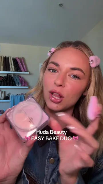 never knew I needed to mix two setting powders together #hudabeautyeasybake #hu…
