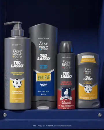 Introducing the limited edition Dove Men+Care x Ted Lasso collection.