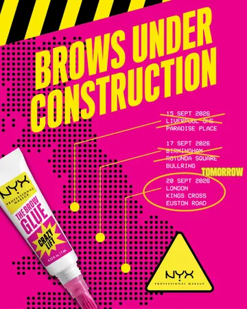 💛 London Kings Cross: 9am - 6pm #nyxcosmetics #crazylift #browconstruction