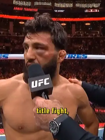 Arman wants his title shot 😤 #ufc #mma #ufc331 #cyrptocom #armantsarukyan
