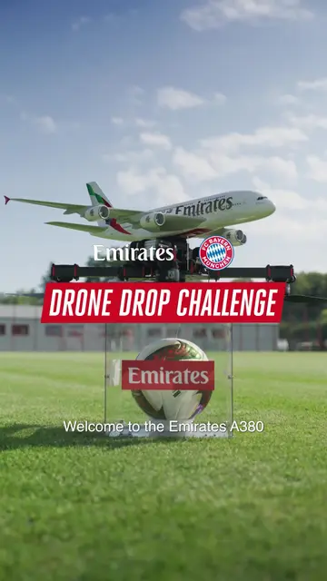 It's time for @FC Bayern to take on the Emirates Drone Drop Challenge! ✈️⚽ The…