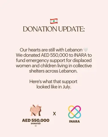 Our hearts are still with Lebanon 🇱🇧🤍 Earlier this year, we donated AED 550,…