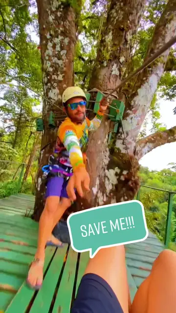 Ziplining over the beautiful Costa Rican jungle! 🇨🇷 #pov #travel #costarica