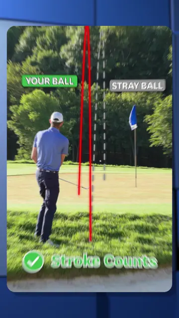 You make contact with a stray ball hidden in the rough. What's the ruling? 👀