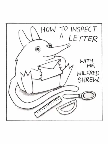 How your letters get inspected ✉️ NO idea how Wilfred got this job. #comicstrip…