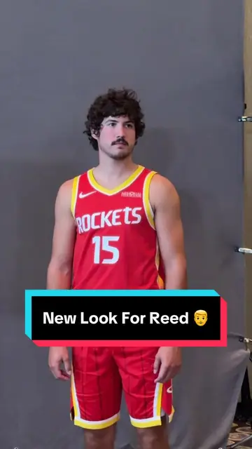 Reed Sheppard rocking a mustache going into the new season 💈👀 #NBA #Basketbal…