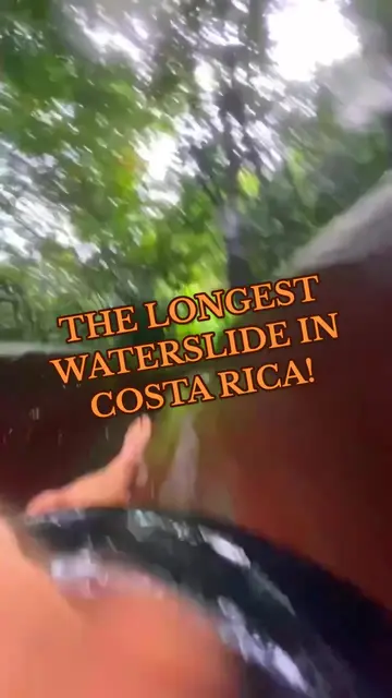 Good thing I was wearing a helmet 😅 #waterslide #travel #costarica #tiktokpart…