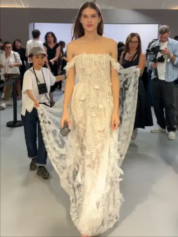 Look 66 « Aurore » from the #DiorCouture Fall Winter 2027 collection
