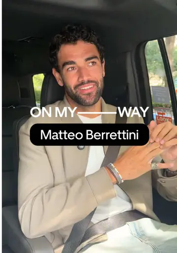 Matteo Berrettini is catching a ride before he hits the court 🎾 🗽