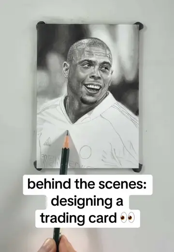 Lil behind the scenes card art for y’all 👀 #topps #futbol #ronaldo (via llewel…
