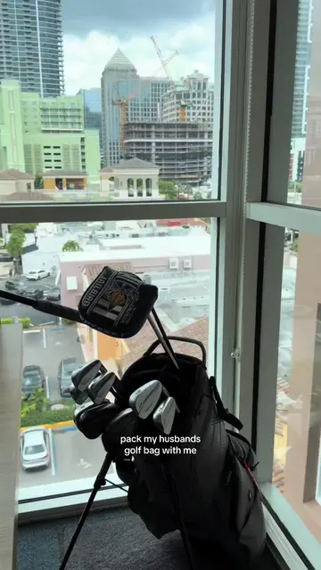 pack my husbands golf bag with me #golf #golftiktok #golfstyle