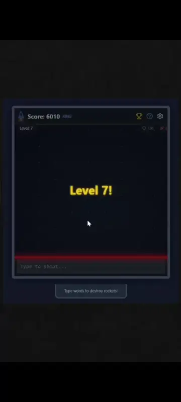 Typing Missile Level 7 #game #typing #typinggame