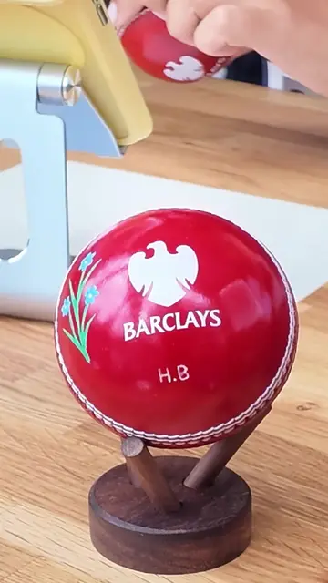A cricket ball like you’ve never seen before 🏏 @HomeOfCricket #cricket #barcla…