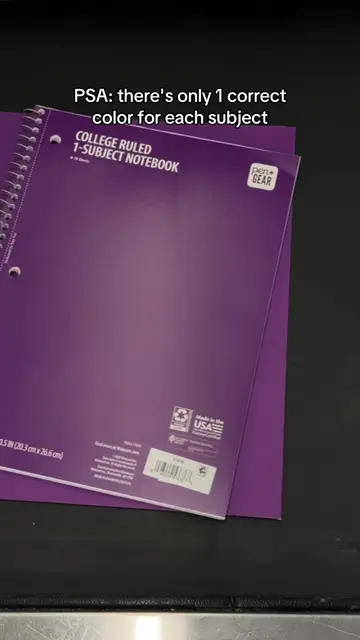 are you really using green notebooks for other classes?​