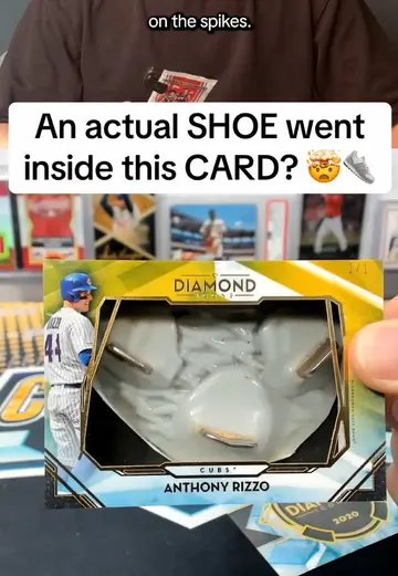 His SHOE went inside a baseball card?! 🤯🤯 #topps #mlb #anthonyrizzo #tradingc…