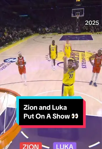 Zion and Luka went head-to-head 🍿 #NBA #basketball #ZionWilliamson #LukaDoncic