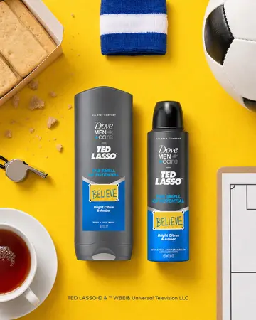 Dove Men+Care x Ted Lasso now available.