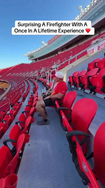 @Omar Raja surprised this firefighter sitting in the upper section with pregame…