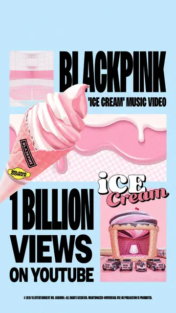#BLACKPINK #IceCream #MV #1BILLION #YOUTUBE