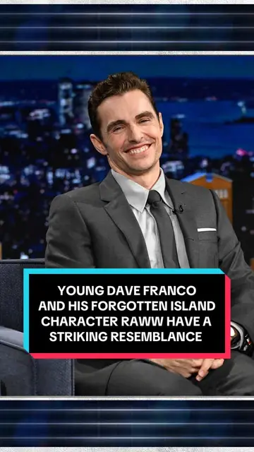 Young Dave Franco and his Forgotten Island character Raww have a striking resem…