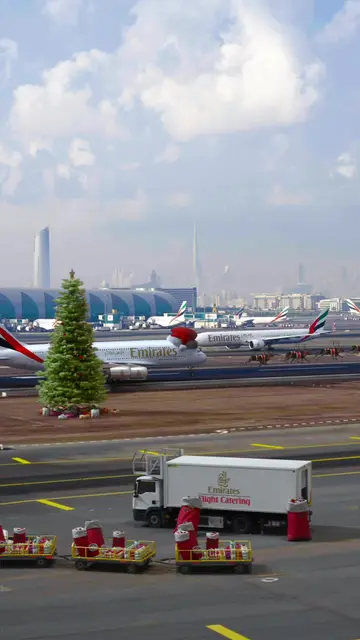Captain Claus, requesting permission for take-off. Merry Christmas from Emirate…