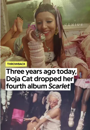 on this day in 2023, @Doja Cat dropped her fourth album 'scarlet' 💿🩸 the albu…