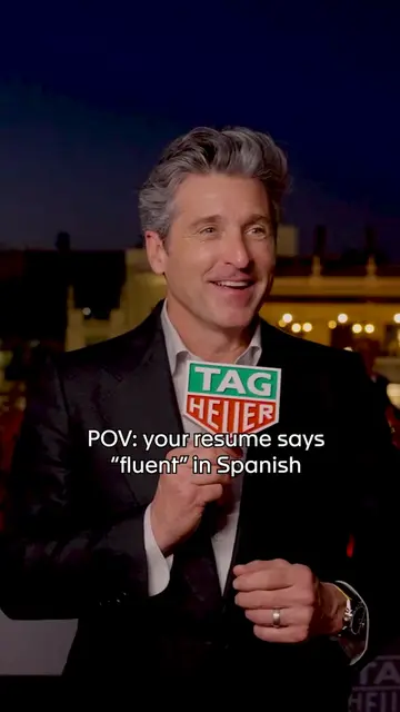 Spanish lessons with House Ambassador Patrick Dempsey in Madrid. #TAGHeuer #Des…