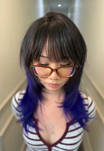 Ate o clock✂️ 💜 #foryoupageofficiall #fyp #alternativehair #wolfcut #purplehair