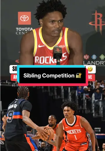 Nothing wrong with a little sibling competition 😅 #NBA #basketball #AmenThomps…