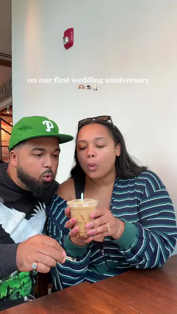 1 year married to my love 🥹🤍🫶🏽🕯️ #weddingseason #marriage #blacklove #1yea…