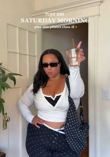 BIG GIRL PILATES 🩰✨🫶🏽 happy Saturday, getting my workout on bright and early…
