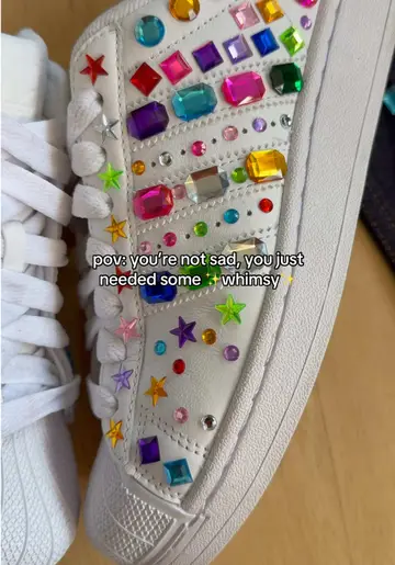 fixed my whole mood 🥹#whimsymaxxing #superstar #bedazzled #adidas